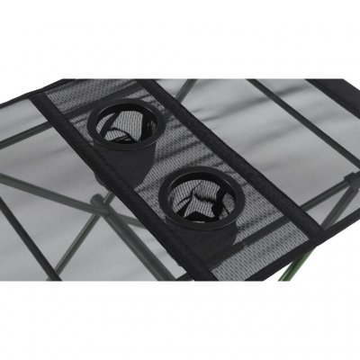 Integrated cup holders in the tabletop.