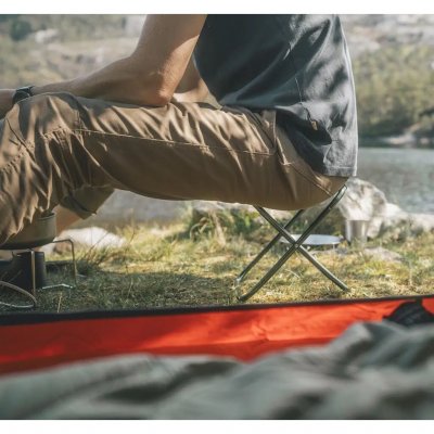 Small and durable stool, alternatively usable as a footrest.