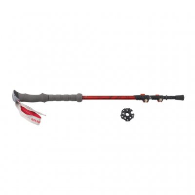 Telescopic function with three sections provides a small pack size.