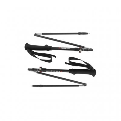 Three sections provide a walking stick with a small pack size.