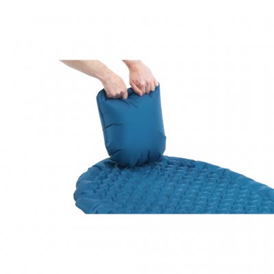 The sleeping mat is easily inflated using the included pump sack.