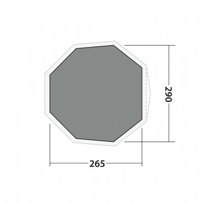 Dimension sketch for Robens Klondike S Tent Carpet