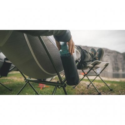 Classic bottle holder that is easily attached using hook-and-loop straps.