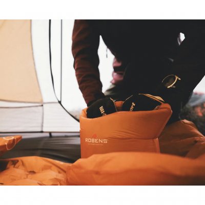 The sleeping mat is easily inflated using the included pump sack.