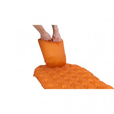 The sleeping mat is easily inflated using the included pump sack.