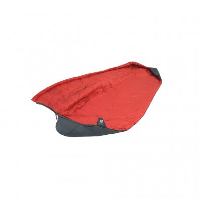 The full-length zipper allows the sleeping bag to be fully opened and used as a duvet.