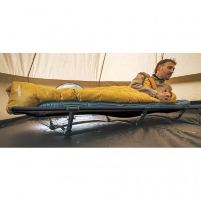 Lightweight and pack-friendly camp bed with attachment points for a sleeping mat.