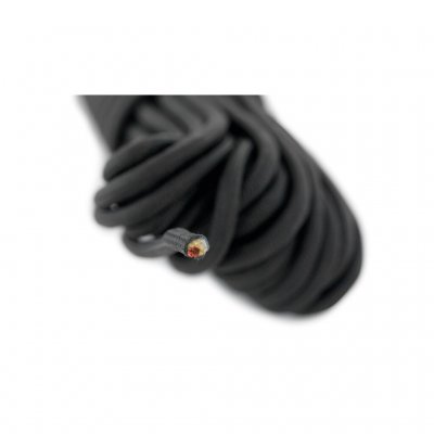 Paracord (parachute cord) is an extremely strong cord for camping and outdoor activities.