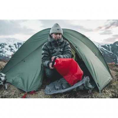 Dry bag that can also be used as a pump for inflatable sleeping mats.