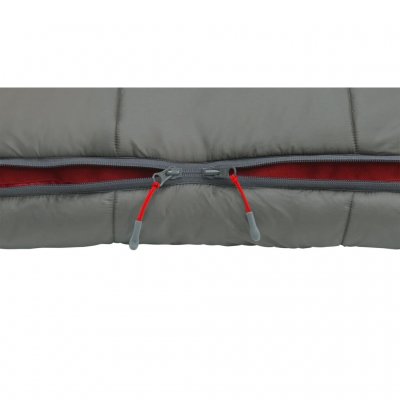 Two-way zipper that can be opened from the bottom for increased ventilation in the sleeping bag.