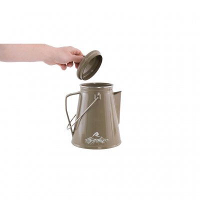 Enamel coffee kettle with lid