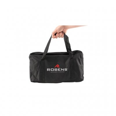 The grill comes in a bag that makes it easy to pack and carry.