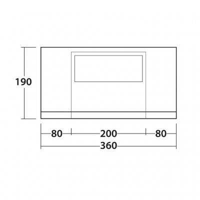 Dimensions for Outwell Sideroads Awning Room