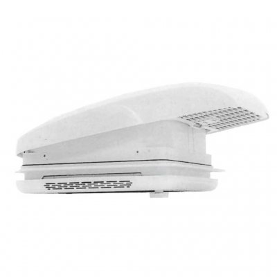 Roof ventilation for caravans and mobile homes in white glass.