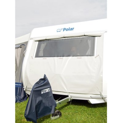 Swedish tent - Front protection. Protect the caravan from icing in winter. Verje between with or without windows.