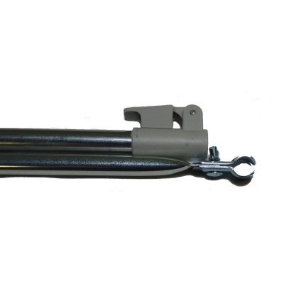 Attaches around the pole against the caravan and at the outer edge.