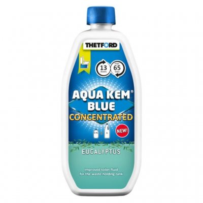 Toilet fluid for caravan and motorhome. 13 doses. Eucalyptus scent.