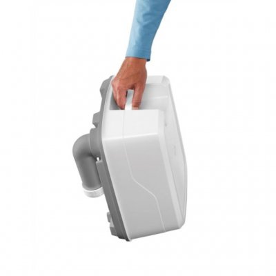 21 liter waste tank on Thetford portable toilet.