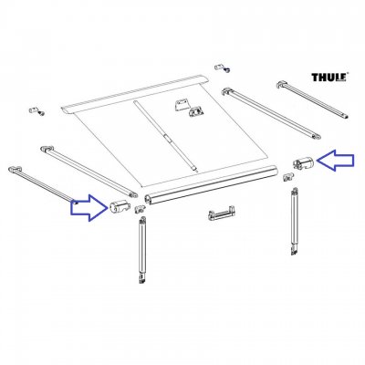 The end cap for the awning tube on your Thule 1200 bag awning.