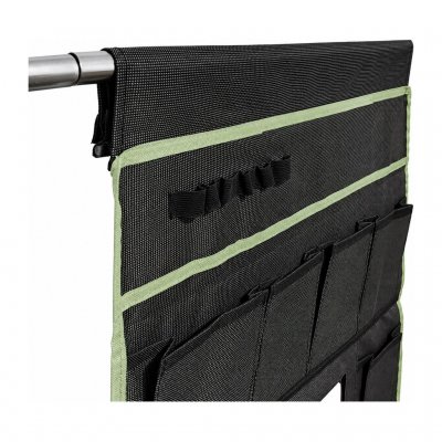The organiser can also be hung on a rod.