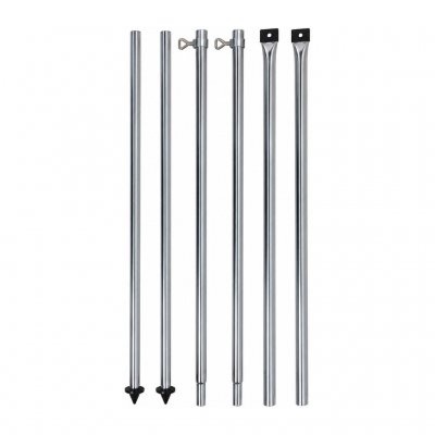 Pressure poles for sealing the awning against the caravan or motorhome wall.