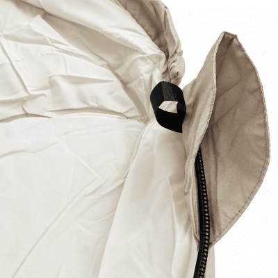 Attachment points for a sleeping bag liner on each side, as well as a zipper guard.