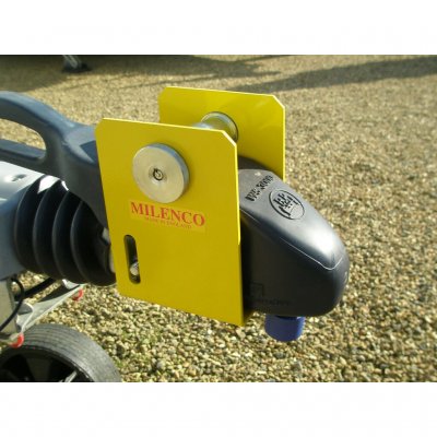 Approved hitch lock for caravan.