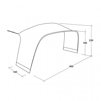 Dimensions of the Outwell Wakefield XL Tent Connector